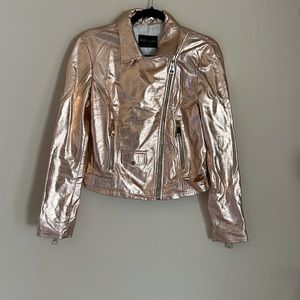 Flo Clo Rose Genuine Leather Moto Jacket